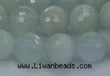 CAQ563 15.5 inches 12mm faceted round natural aquamarine beads