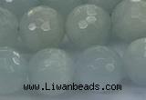 CAQ564 15.5 inches 14mm faceted round natural aquamarine beads