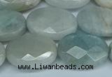 CAQ583 15.5 inches 15*20mm faceted oval aquamarine beads