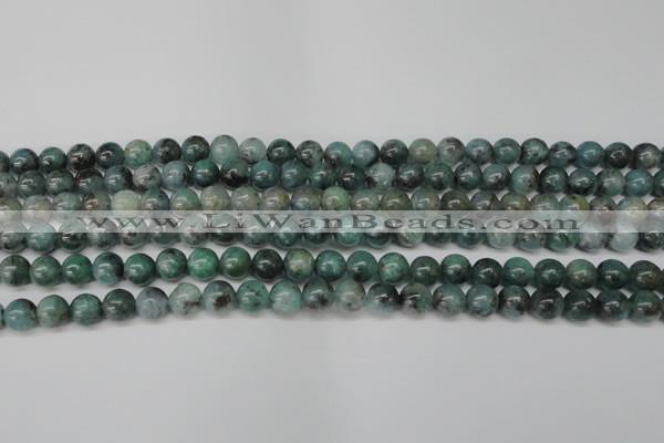 CAQ601 15.5 inches 6mm round aquamarine gemstone beads