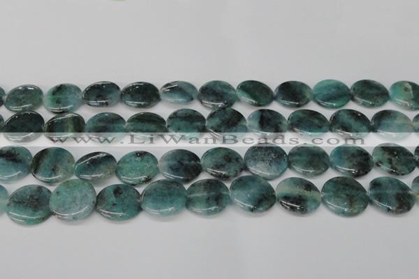 CAQ623 15.5 inches 20mm flat round aquamarine gemstone beads