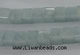 CAQ66 15.5 inches 8*8mm cube natural aquamarine beads wholesale