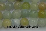 CAQ752 15.5 inches 8mm round aquamarine beads wholesale