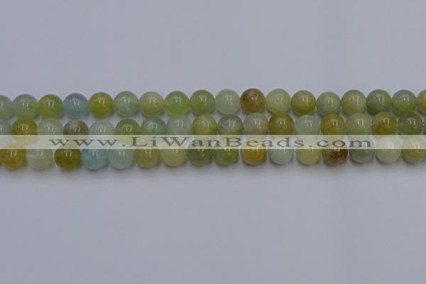 CAQ753 15.5 inches 10mm round aquamarine beads wholesale