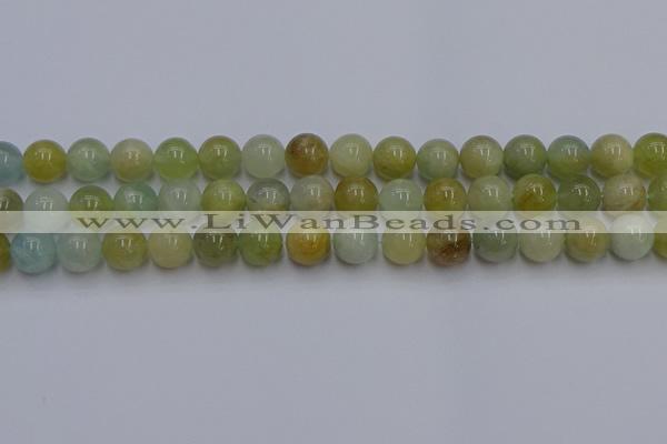 CAQ754 15.5 inches 12mm round aquamarine beads wholesale