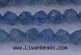 CAQ771 15.5 inches 6mm faceted nuggets imitation aquamarine beads