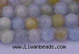 CAQ781 15.5 inches 6mm round natural aquamarine beads