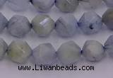 CAQ791 15.5 inches 8mm faceted nuggets aquamarine gemstone beads