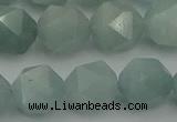 CAQ799 15.5 inches 12mm faceted nuggets aquamarine gemstone beads