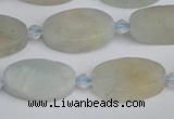 CAQ801 15.5 inches 10*16mm oval aquamarine gemstone beads