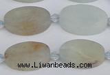 CAQ802 15.5 inches 13*20mm oval aquamarine gemstone beads