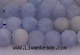 CAQ811 15.5 inches 6mm round matte aquamarine beads wholesale