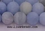 CAQ812 15.5 inches 8mm round matte aquamarine beads wholesale