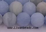 CAQ813 15.5 inches 10mm round matte aquamarine beads wholesale