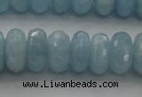 CAQ83 15.5 inches 6*11mm faceted rondelle AA grade aquamarine beads