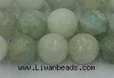 CAQ839 15.5 inches 12mm faceted round aquamarine beads wholesale