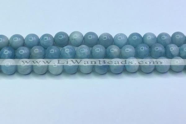 CAQ867 15.5 inches 10mm round aquamarine gemstone beads wholesale