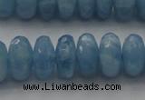 CAQ89 15.5 inches 5*11mm faceted rondelle AA grade aquamarine beads