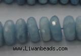 CAQ90 15.5 inches 6*13mm faceted rondelle AA grade aquamarine beads