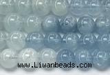 CAQ935 15 inches 6mm round aquamarine gemstone beads