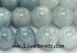 CAQ937 15 inches 10mm round aquamarine gemstone beads