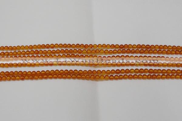 CAR105 15.5 inches 3mm round natural amber beads