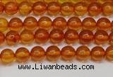 CAR107 15.5 inches 5mm round natural amber beads