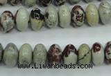 CAR12 15.5 inches 6*10mm rondelle artistic jasper beads wholesale