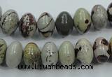 CAR14 15.5 inches 8*12mm rondelle artistic jasper beads wholesale