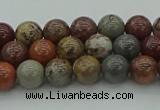 CAR350 15.5 inches 4mm round red artistic jasper beads wholesale