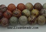 CAR351 15.5 inches 6mm round red artistic jasper beads wholesale