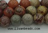 CAR352 15.5 inches 8mm round red artistic jasper beads wholesale