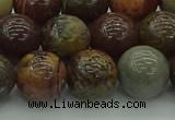 CAR354 15.5 inches 12mm round red artistic jasper beads wholesale