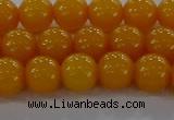 CAR402 15.5 inches 8mm round synthetic amber beads wholesale