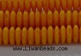 CAR409 15.5 inches 3*8mm rondelle synthetic amber beads wholesale