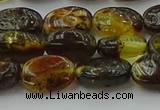 CAR546 15.5 inches 7*11mm - 8*12mm oval natural amber beads