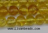 CAR552 15.5 inches 7mm - 8mm round natural amber beads wholesale