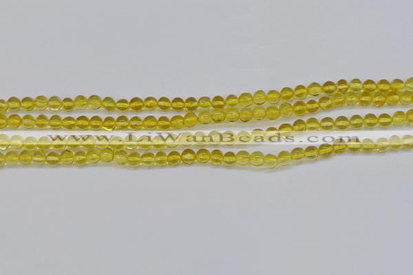 CAR558 15.5 inches 4mm - 4.5mm round natural amber beads wholesale