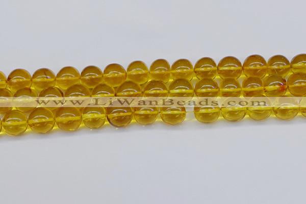 CAR566 15.5 inches 13mm - 14mm round natural amber beads wholesale