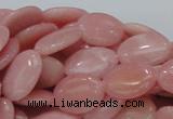 CAS21 15.5 inches 14*18mm oval pink angel skin gemstone beads