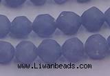 CAS211 15.5 inches 8mm faceted nuggets blue angel skin gemstone beads