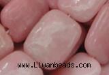 CAS30 15.5 inches 20*30mm rectangle pink angel skin gemstone beads