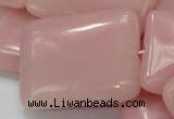 CAS31 15.5 inches 30*40mm rectangle pink angel skin gemstone beads