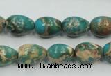 CAT05 15.5 inches 10*14mm teardrop natural aqua terra jasper beads