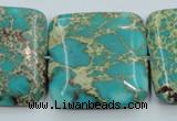 CAT19 15.5 inches 30*30mm square natural aqua terra jasper beads