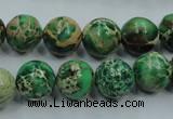 CAT222 15.5 inches 16mm round dyed natural aqua terra jasper beads