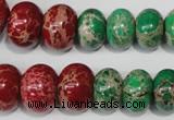 CAT305 15.5 inches 7*10mm – 15*20mm rondelle dyed aqua terra jasper beads