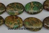 CAT5042 15.5 inches 15*20mm oval natural aqua terra jasper beads