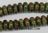 CAT5046 15.5 inches 6*12mm rondelle natural aqua terra jasper beads