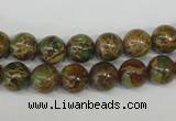 CAT5050 15.5 inches 8mm round natural aqua terra jasper beads